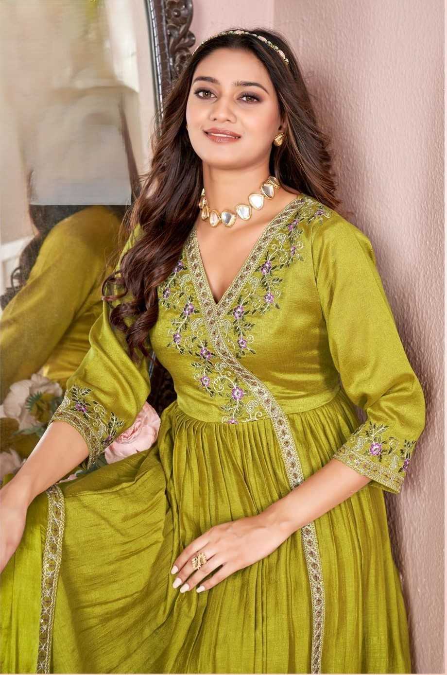 Vichitra Silk Embroidery Suit