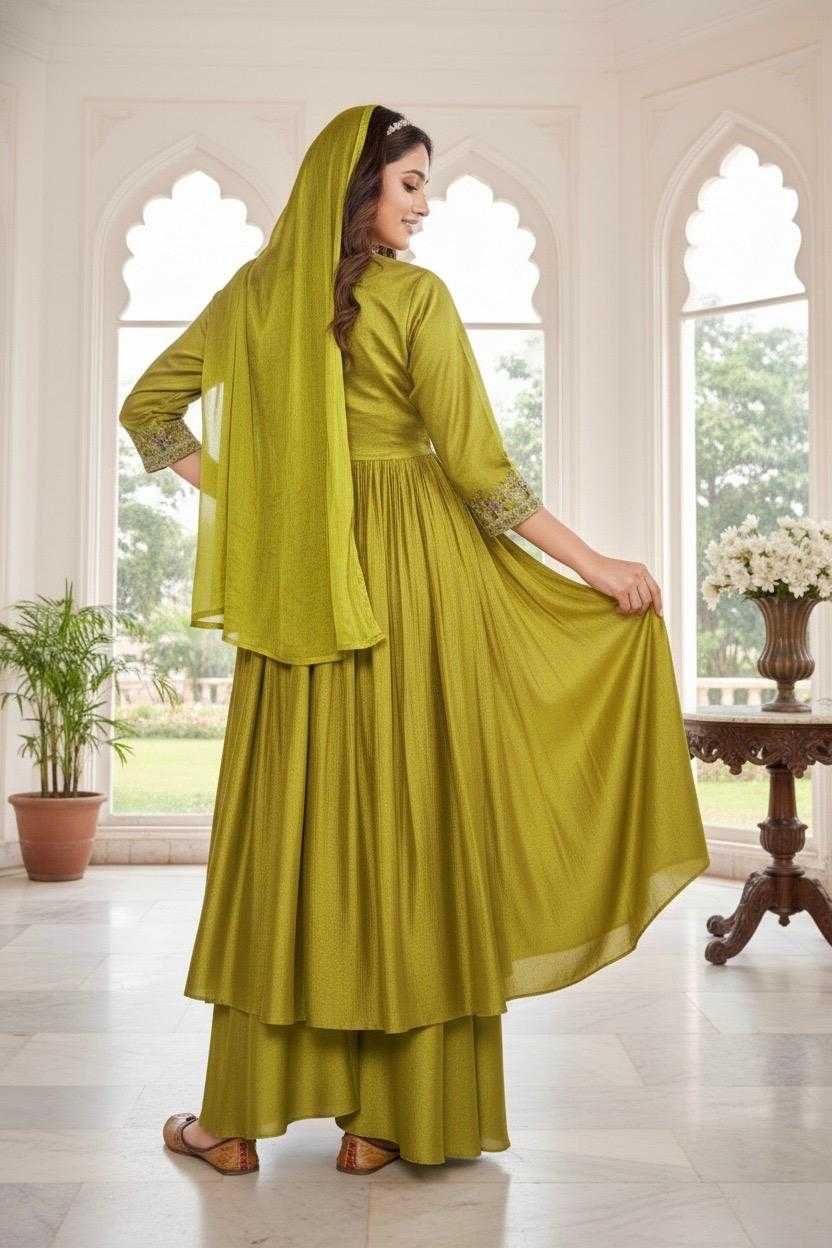 Vichitra Silk Embroidery Suit