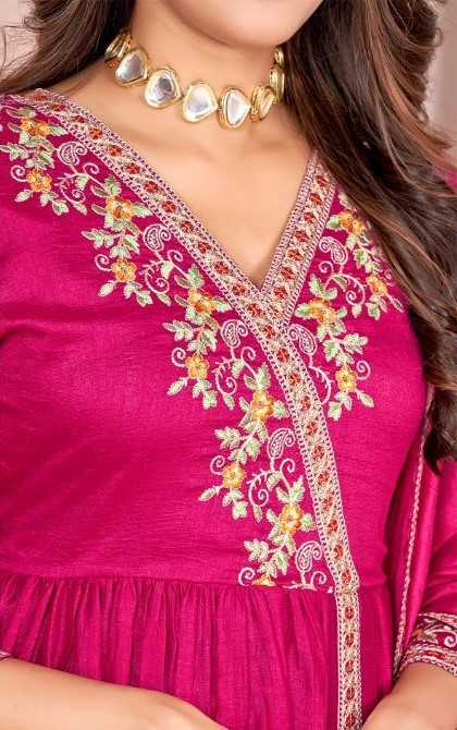 Vichitra Silk Embroidery Suit