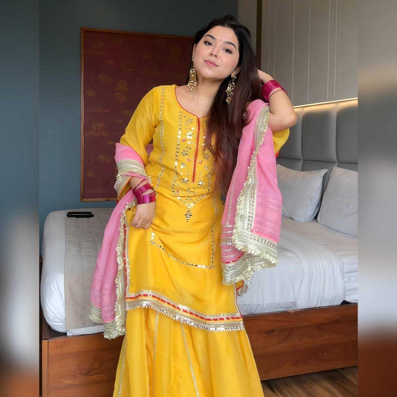 Georgette Sharara Salwar Suit