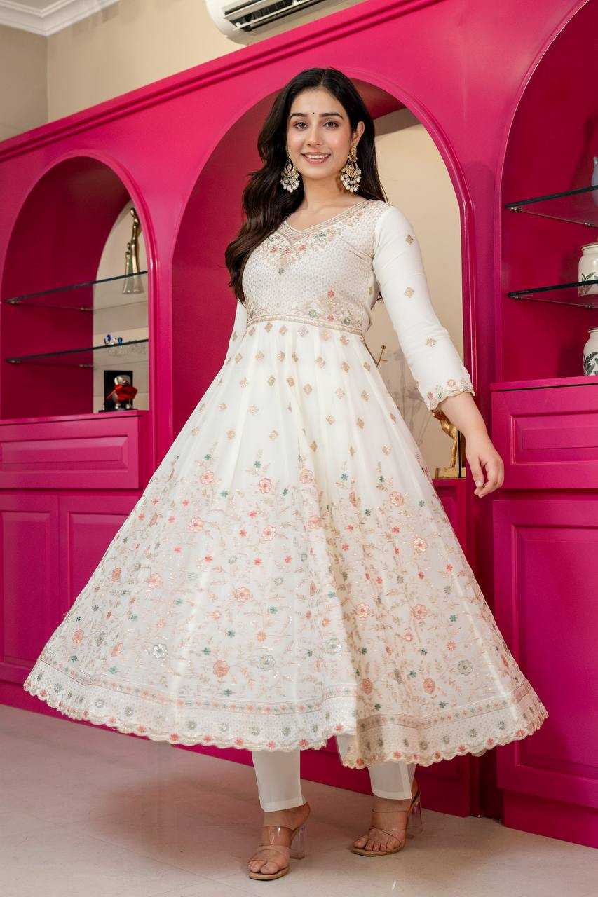 Faux Georgette Embroidery Suit