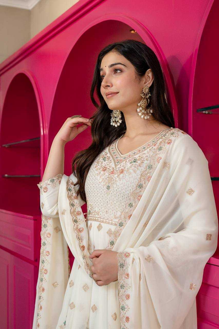 Faux Georgette Embroidery Suit