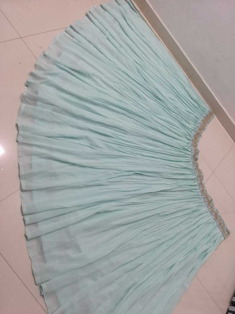 Georgette Designer Lehenga in Turquoise Choli