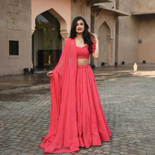 Georgette Fancy Lehenga 1502