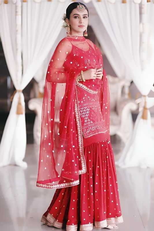 Faux Georgette Embroidery Suit 278