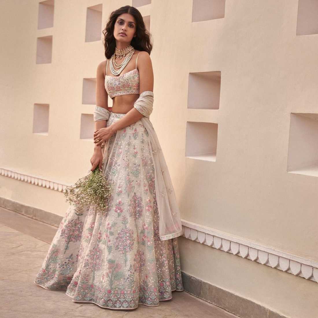 Georgette Net Fancy Lehenga