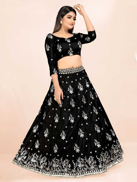 Art Silk Embroidered Lehenga
