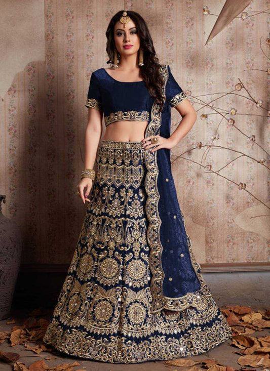 Velvet Net Fancy Lehenga