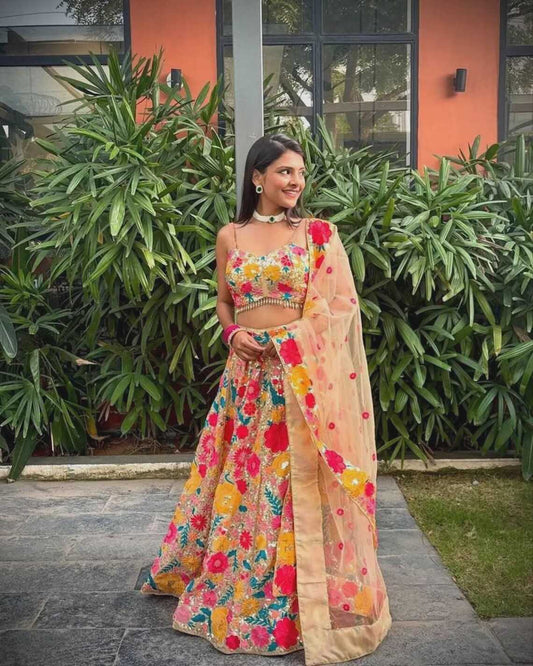 Faux Georgette Designer Lehenga Choli 342