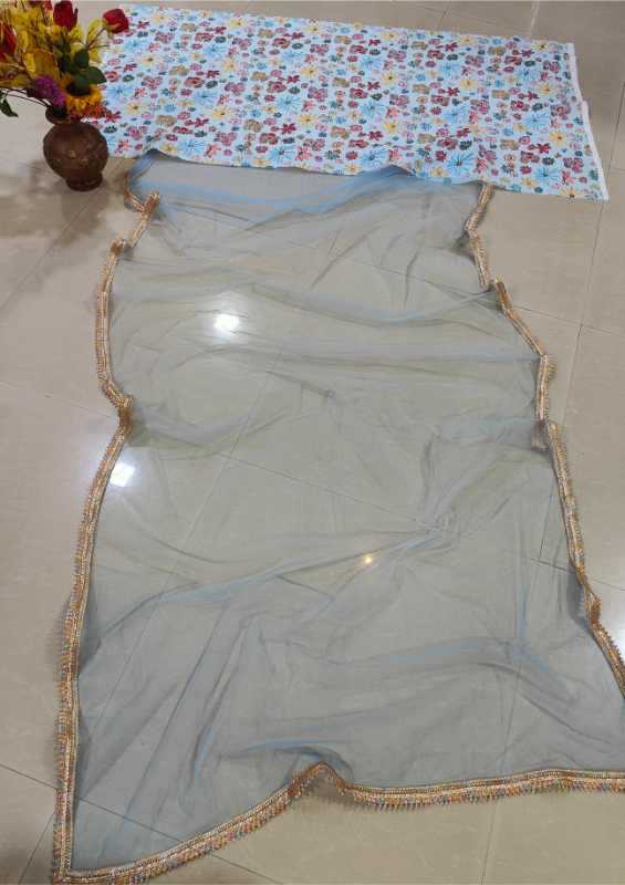 Muslin Silk Traditional Lehenga in Multi Choli