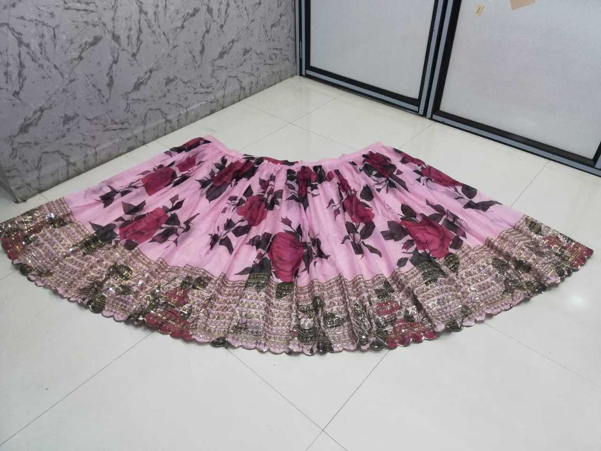 Organza Embroidered Lehenga