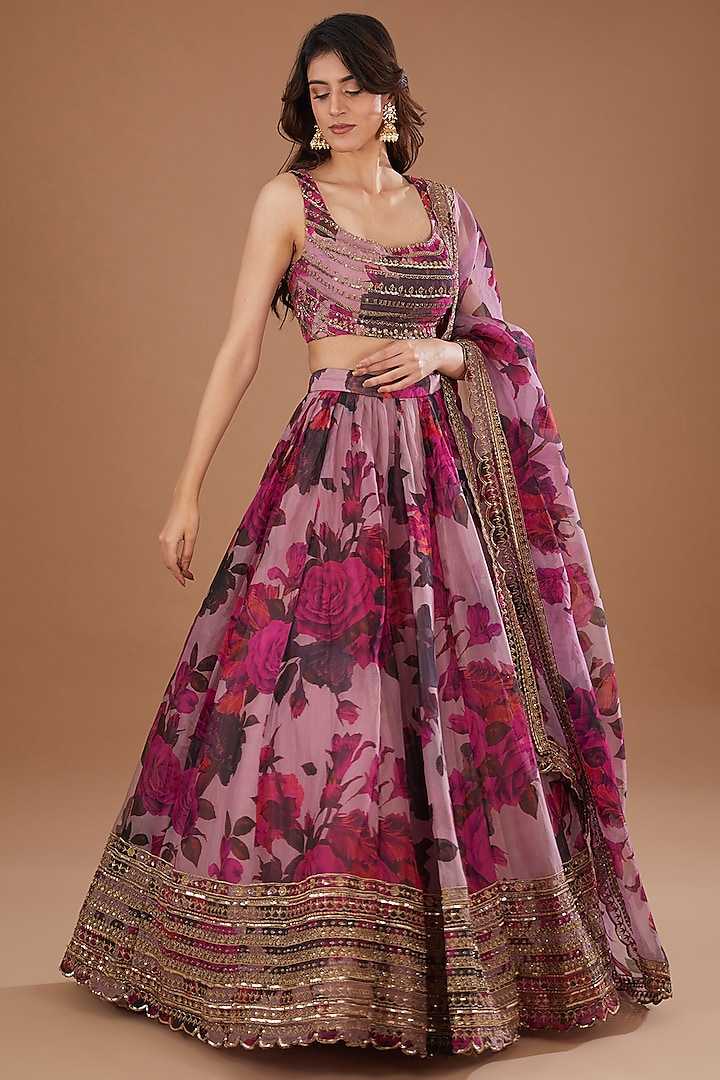 Organza Embroidered Lehenga