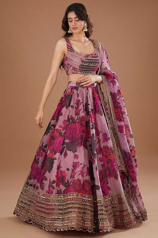 Organza Embroidered Lehenga