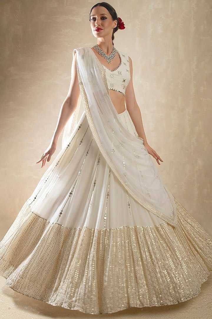 Georgette Embroidered Lehenga in Black