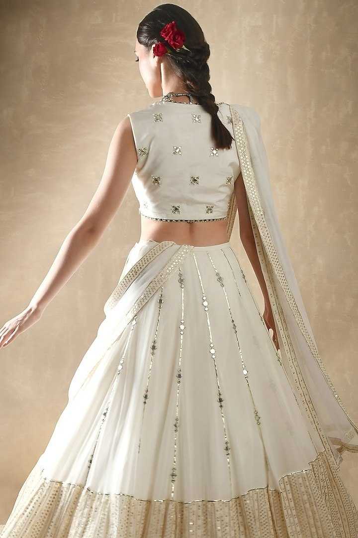 Georgette Embroidered Lehenga in Black