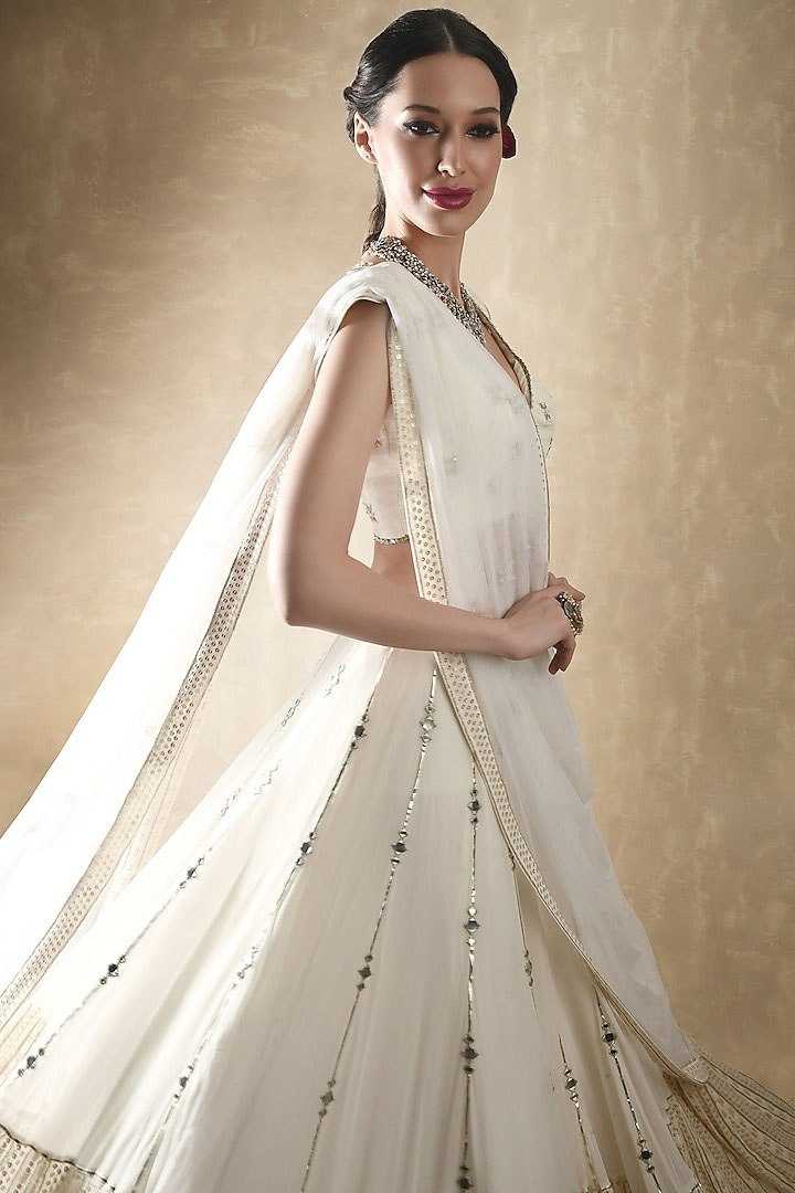 Georgette Embroidered Lehenga in Black