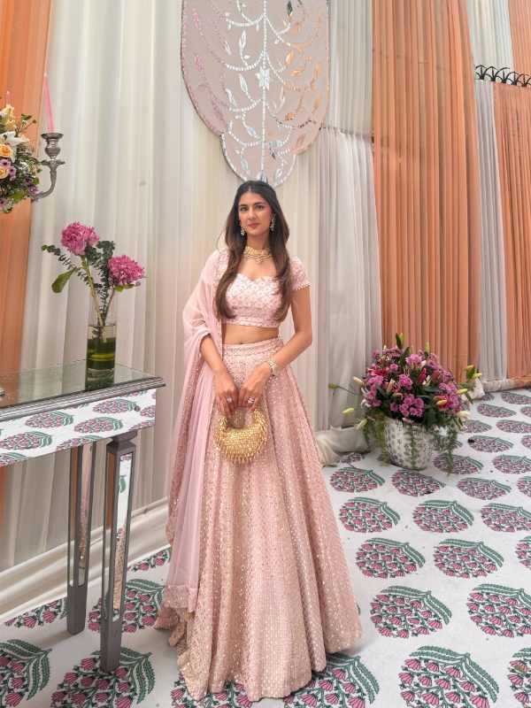Faux Georgette Lehenga