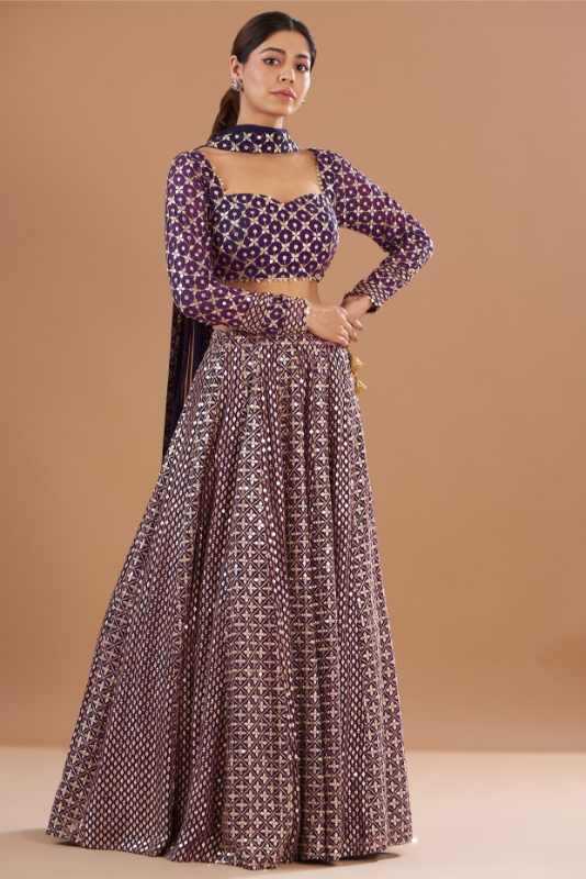 Faux Georgette Lehenga