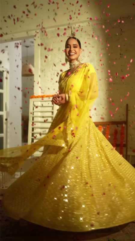 Faux Georgette Lehenga