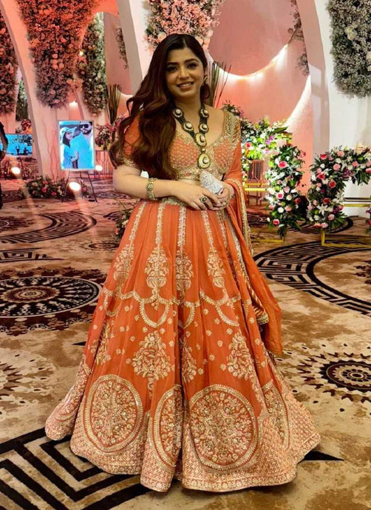 Georgette Embroidered Lehenga 377