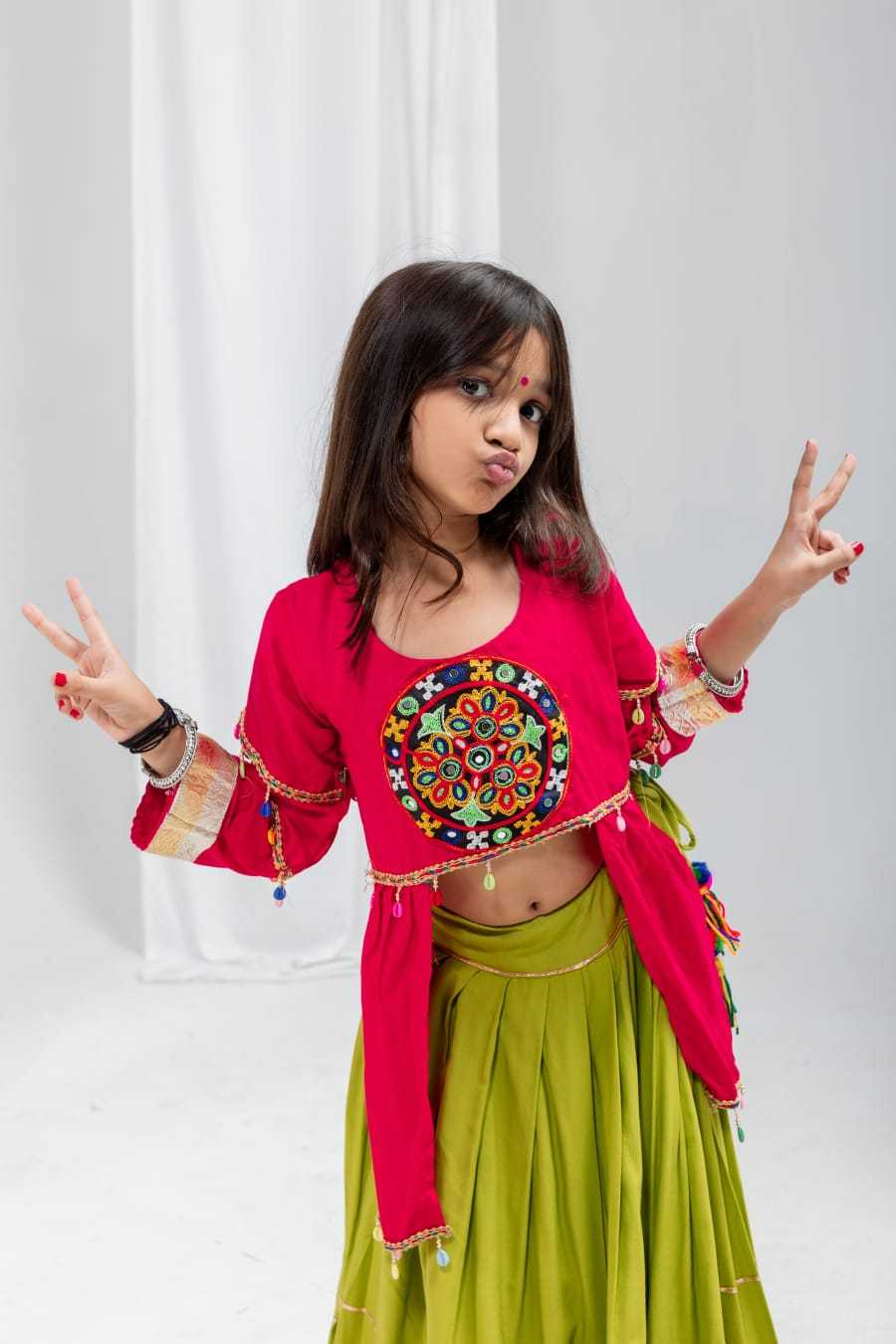 Ananya Reyon Cotton Kids Lehenga