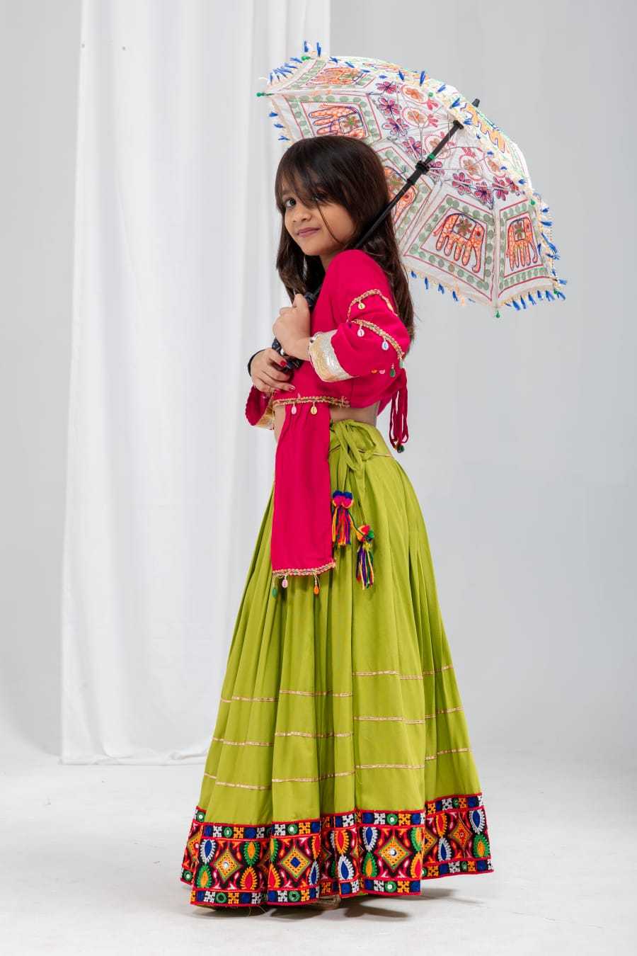 Ananya Reyon Cotton Kids Lehenga