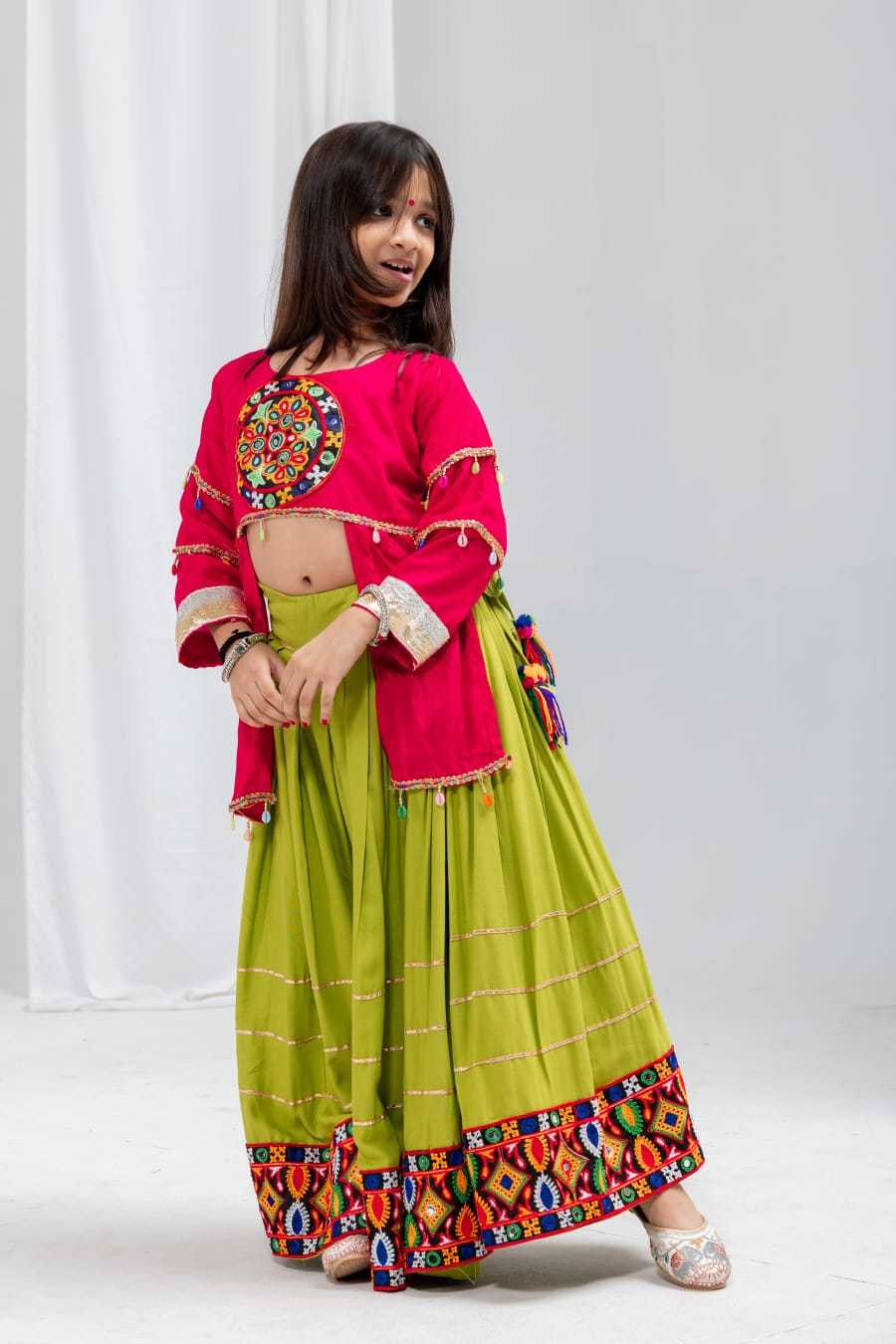 Ananya Reyon Cotton Kids Lehenga