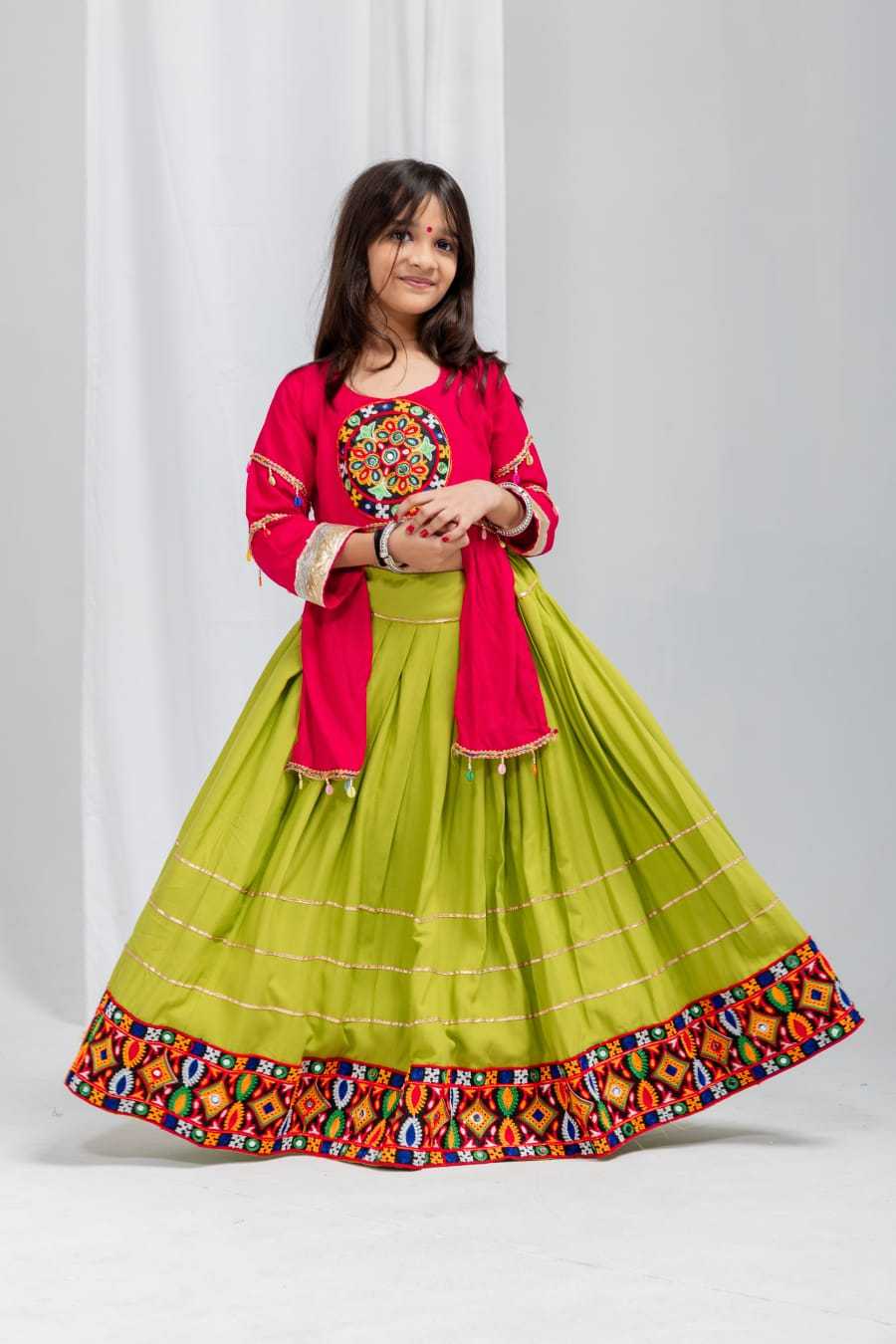 Ananya Reyon Cotton Kids Lehenga