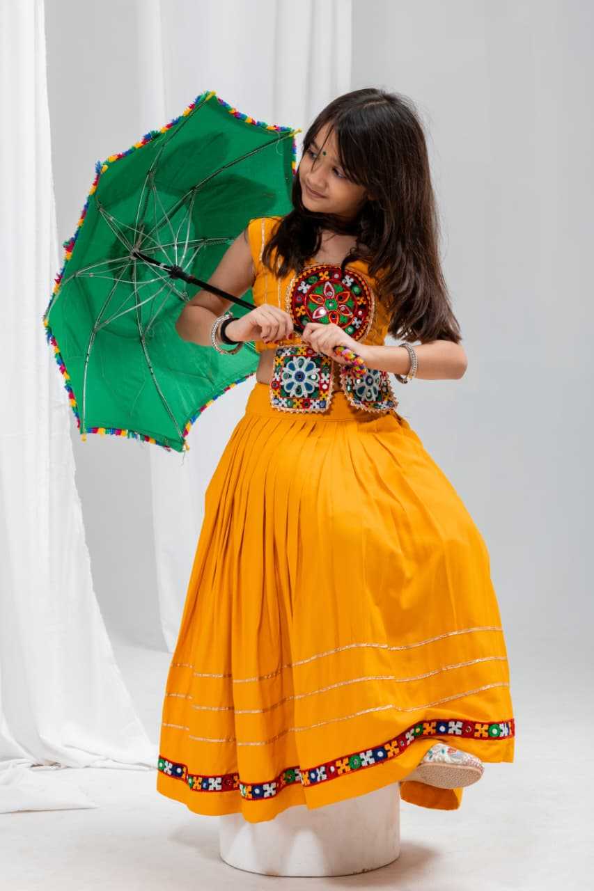 Gaytri Reyon Cotton Kids Lehenga