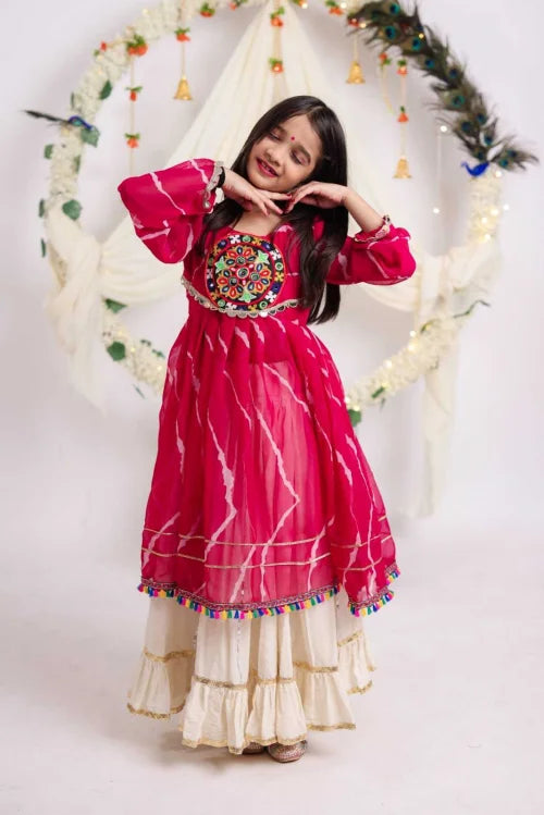 Gulkanya Georgette Kids Lehenga