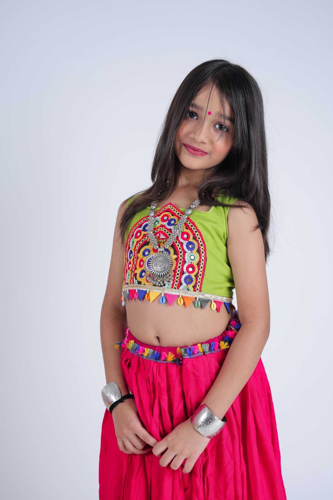 Harshini Reyon Cotton Kids Lehenga