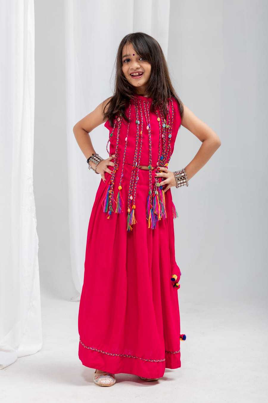 Kamalikan Reyon Cotton Kids Lehenga