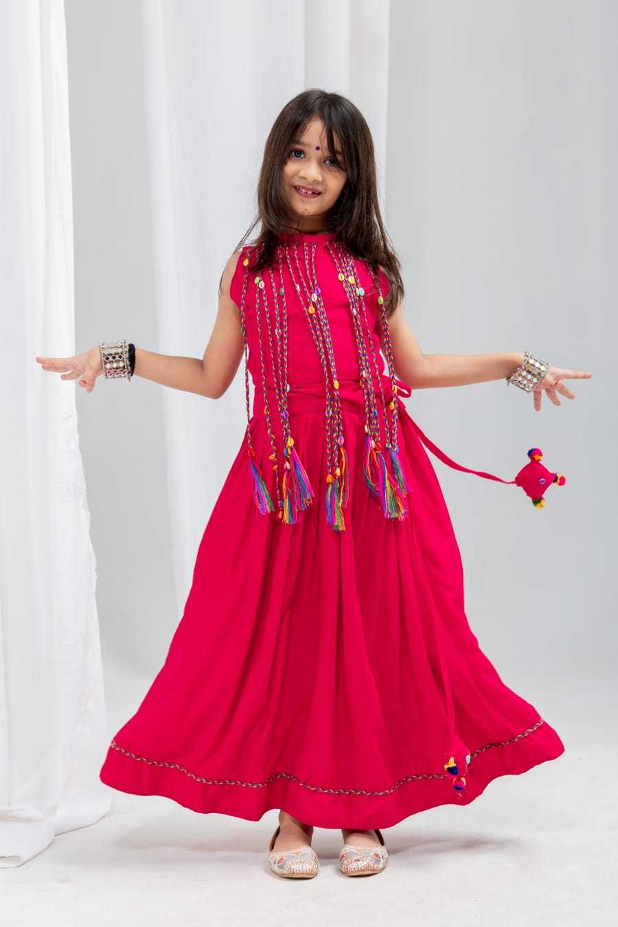 Kamalikan Reyon Cotton Kids Lehenga