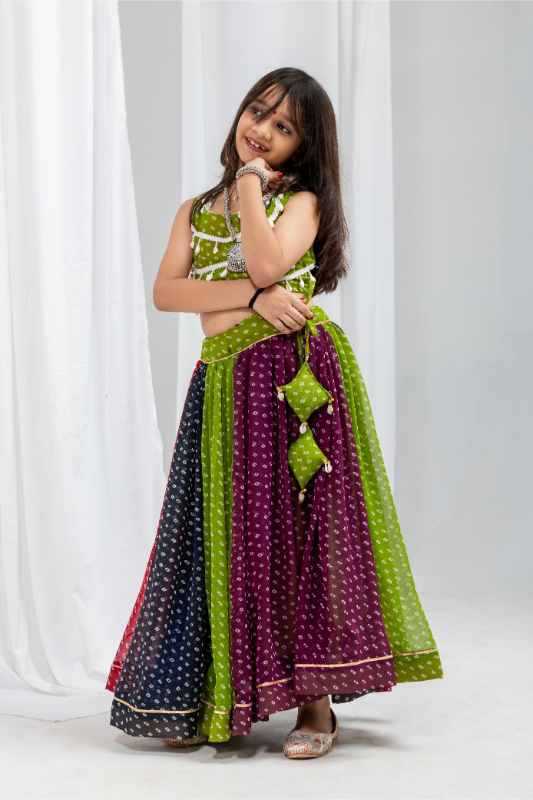 Kastruri Georgette Kids Lehenga