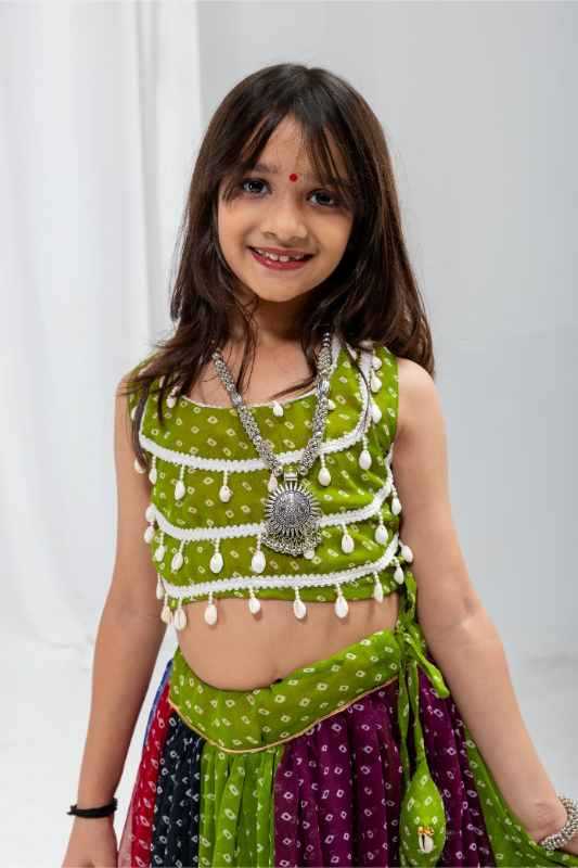 Kastruri Georgette Kids Lehenga