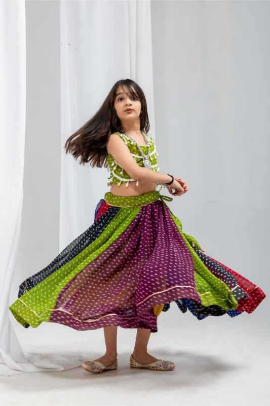 Kastruri Georgette Kids Lehenga