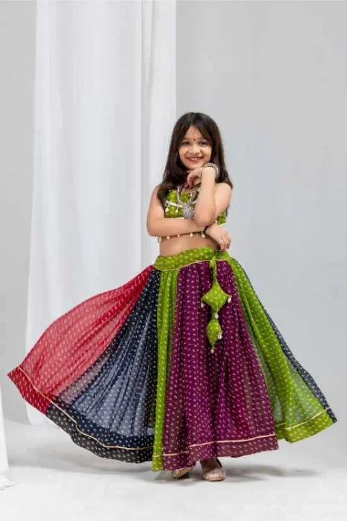 Kastruri Georgette Kids Lehenga