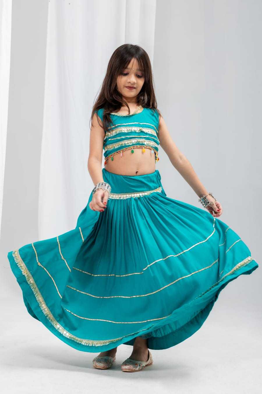 Manohari Reyon Cotton Kids Lehenga