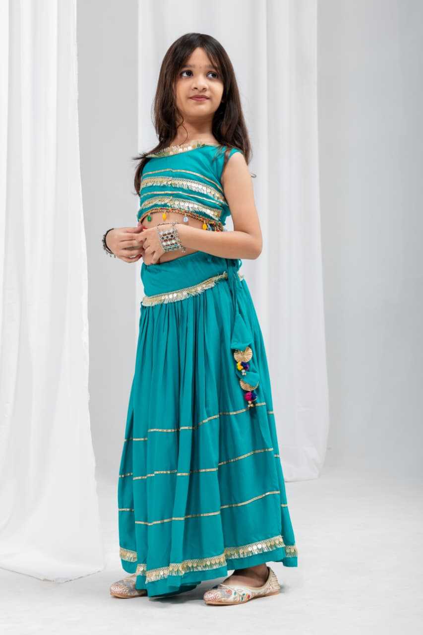Manohari Reyon Cotton Kids Lehenga