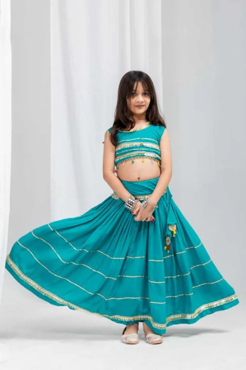 Manohari Reyon Cotton Kids Lehenga