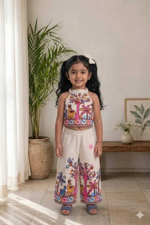 Palm Khadi Cotton Kids Co-ord Set