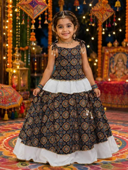 Raas Cotton Kids Lehenga