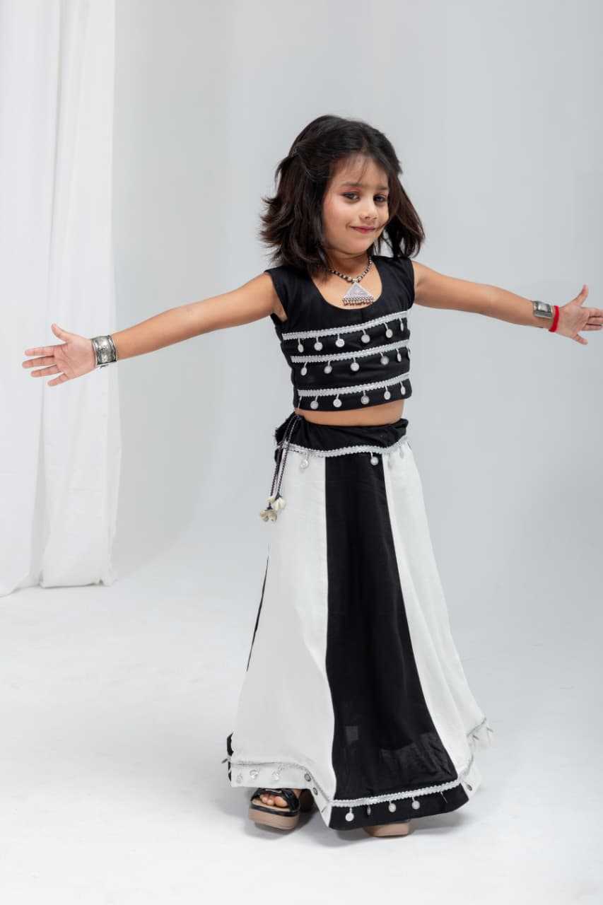 Raas Reyon Cotton Kids Lehenga JT-149142