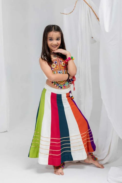 Rasrang Reyon Cotton Kids Lehenga