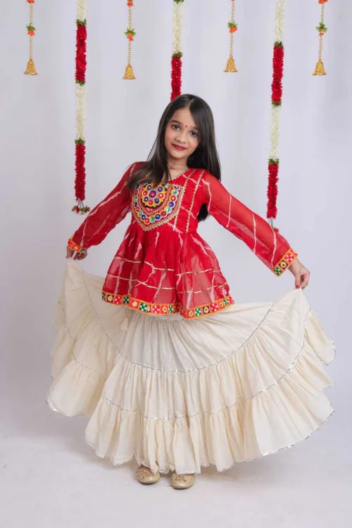 Suhagini Cotton Kids Lehenga