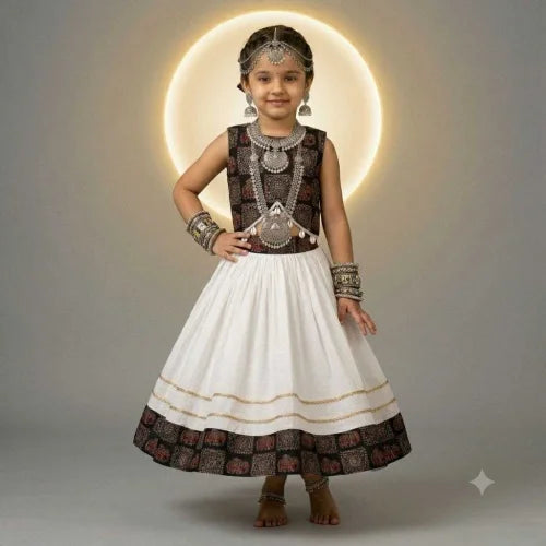 Traditional Soft Cotton Kids Lehenga