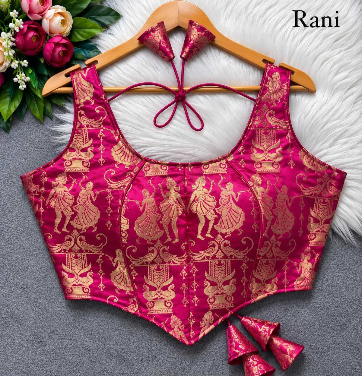 Banarasi Soft Silk Printed Blouse