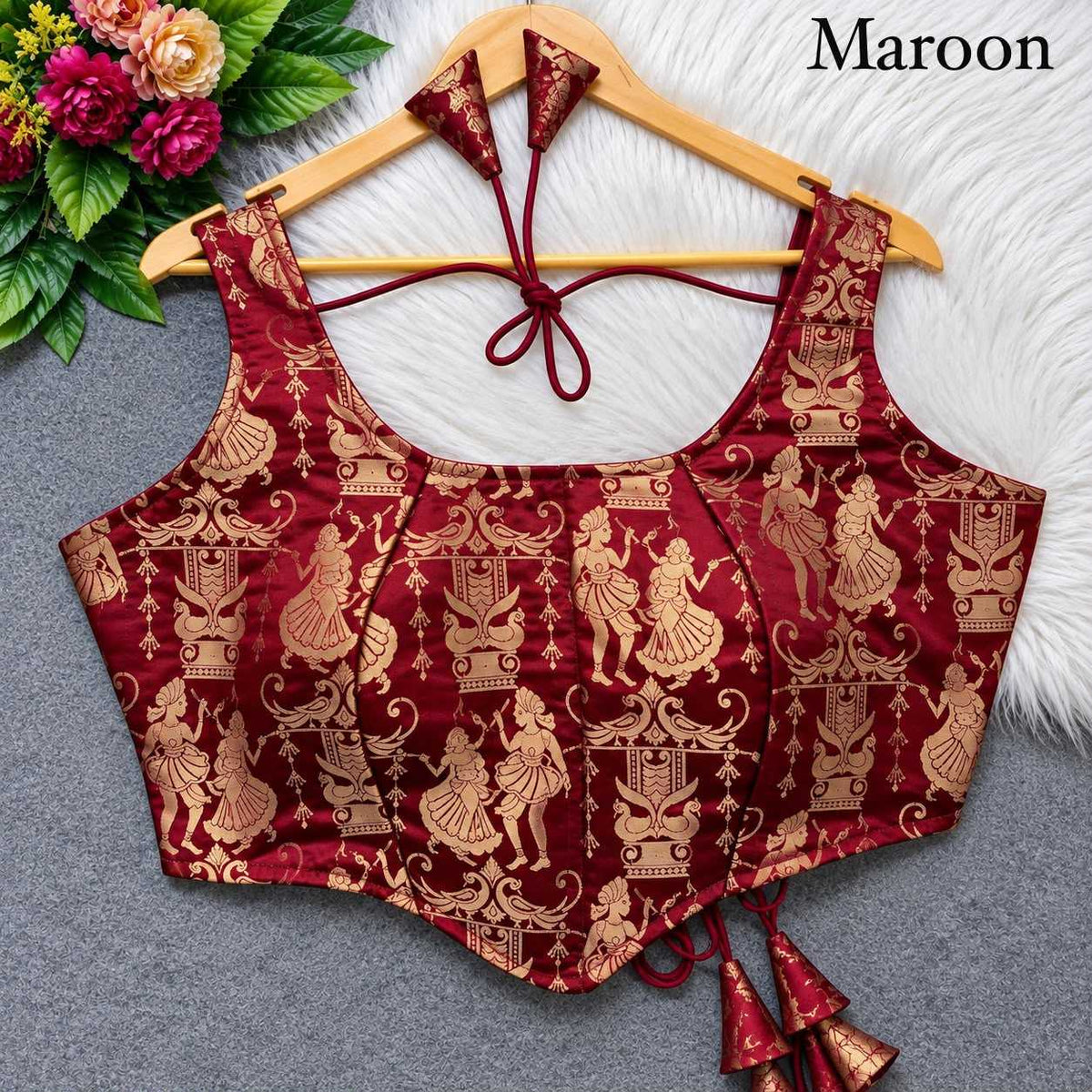 Banarasi Soft Silk Printed Blouse