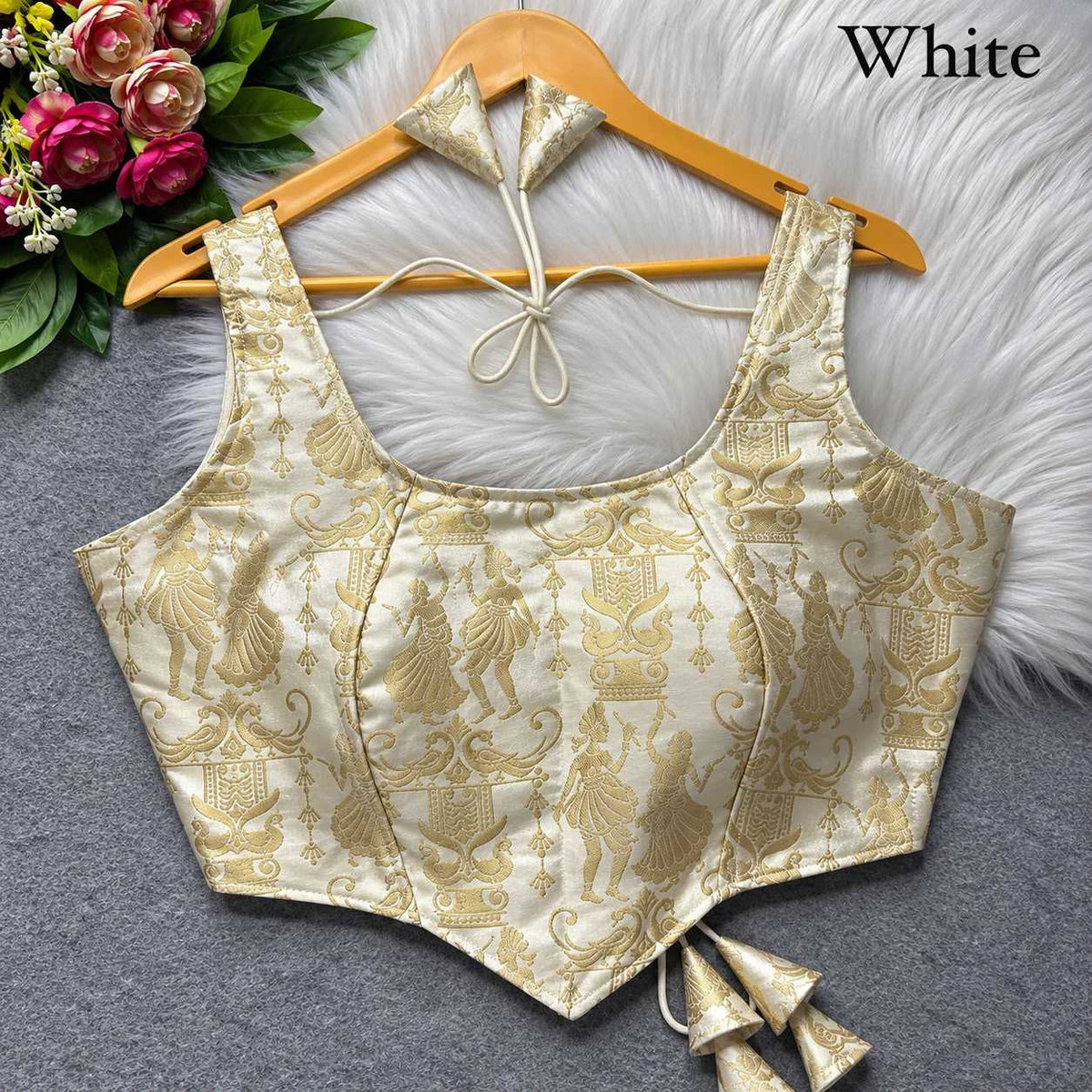 Banarasi Soft Silk Printed Blouse