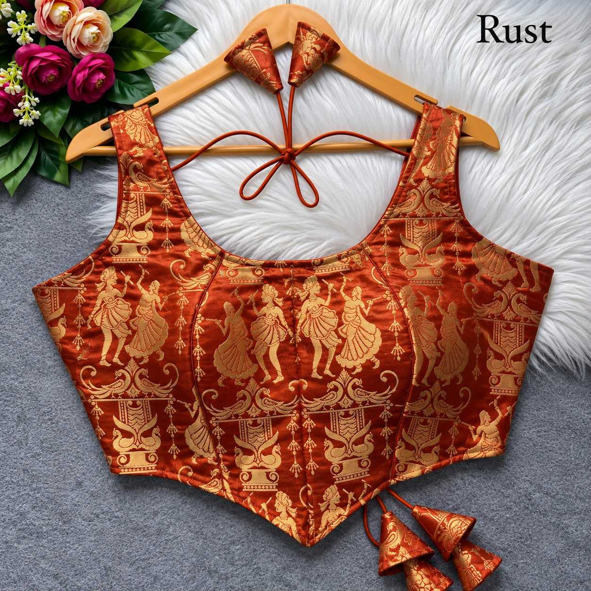 Banarasi Soft Silk Printed Blouse